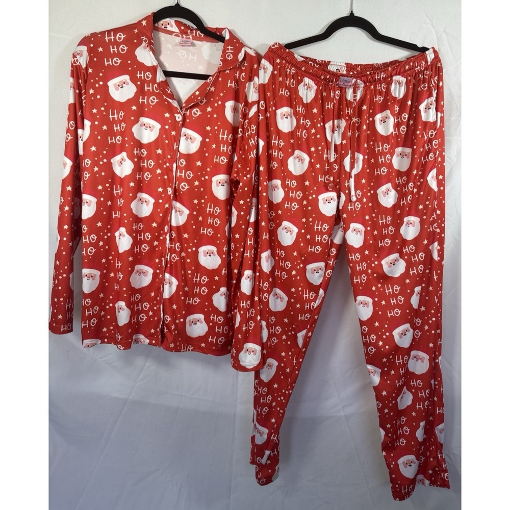 USBD 2 piece pajamas set Size XL christmas santa holiday